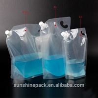 Pochette en plastique pour eau à boire, 5l, étui Transparent, Design Unique, pour l'extérieur, 1 pièce