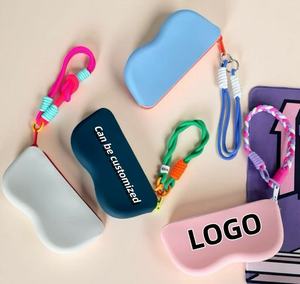<span class=keywords><strong>Top</strong></span> mềm thân thiện với môi kính trường hợp nhiều màu vui vẻ Kính mát Pouch biểu tượng tùy chỉnh với không thấm nước Silicone dây kéo Kính mắt trường hợp - Product Image 1