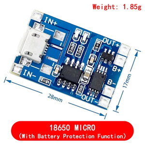 TP4056 <b>5V</b> <b>1A</b> Type-c <b>USB</b> 18650 Lithium Battery Charging Board Charger Module with Protection Dual Functions - Product Image 6