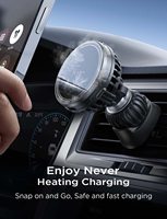 Support de chargeur de voiture sans fil magnétique LISEN 2026 amélioré avec clip de ventilation, support de téléphone à charge rapide 15W pour accessoire intérieur automobile