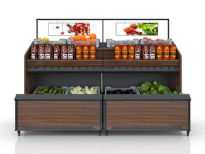 <span class=keywords><strong>Estantes</strong></span> de exhibición de <span class=keywords><strong>PVC</strong></span> para verduras y frutas, calidad alimentaria, <span class=keywords><strong>con</strong></span> decoración de madera y cajón - Product Image 5