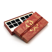 Boîte cadeau en chocolat, boîte cadeau créative pour rouge à lèvres, emballage pour confiseries et pâtisseries, boîte rectangulaire à couvercle supérieur et inférieur, boîte imprimée avec logo