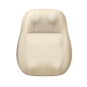 Cojín de masaje 424 con batería de litio recargable, almohada de masaje para cintura, cuello y espalda, terapia de amasamiento mecánico, color beige - Product Image 1
