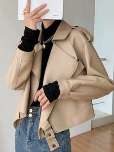 Blouson de moto en <span class=keywords><strong>cuir</strong></span> véritable, style Bomber, vintage, 2022 - Product Image 6