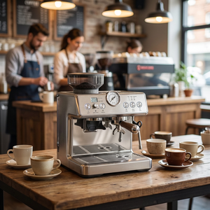 Macchina da Caffè Espresso Professionale PANCERKA 3-in-1 con Touch Screen e Macinacaffè, Cafettiera Elettrica per Hotel - Product Image 3