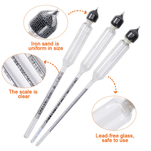 YouQi hydromètre alcoomètre ensemble 0 à 100 ° testeur de compteur d'alcool + thermomètre compteur de vin outil de compteur de Concentration d'alcool Vintage - Product Image 3