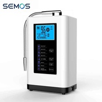 Ioniseur d'eau alcaline Semos AL-708A, pH 5-9.5, eau Kangen avec 5/7 plaques, technologie SPE&PEM, usage domestique