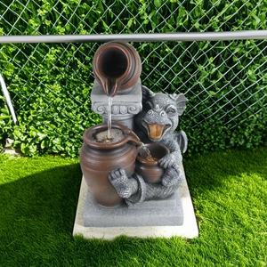 Moderne 34x26x53cm Dragon Fly Castle Résine Pompe Électrique LED <span class=keywords><strong>Fontaine</strong></span> <span class=keywords><strong>D</strong></span>'<span class=keywords><strong>eau</strong></span> Extérieur Jardin <span class=keywords><strong>D</strong></span>écoration Caractéristiques Patio Artificiel - Product Image 3