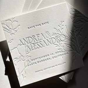 Papel Ecológico Estampado de 800 g/m², Invitación de Boda con Impresión Tipográfica, Tarjeta de Agradecimiento Empresarial Personalizada - Product Image 4