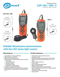 เครื่องวัดความสว่าง Sonel LXP-10B สำหรับการตรวจสอบความสอดคล้องกับมาตรฐานไฟฉุกเฉินของไฟ LED อย่างแม่นยำ ความละเอียด 0.01 lx หัววัดคลาส B - Product Image 3