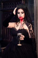 Duiyan – bijoux de cheveux polyvalents 2 en 1, style diadème avec peigne intégré, pour Halloween, fête d'anniversaire, pour femmes
