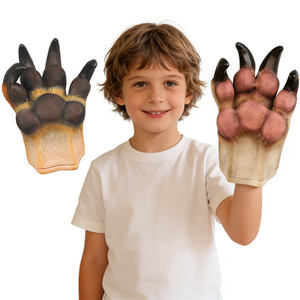Marionnette de main réaliste en forme de patte de tigre, avec coussinets bicolores, pour jeux de rôle pour enfants - Product Image 1
