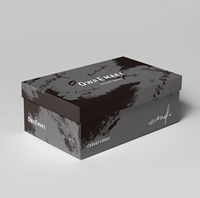 Boîte à chaussures en carton ondulé avec couvercle et logo personnalisé |   Emballages de luxe en carton mat laminé pour chaussures, recyclables, avec fermeture magnétique et éponge