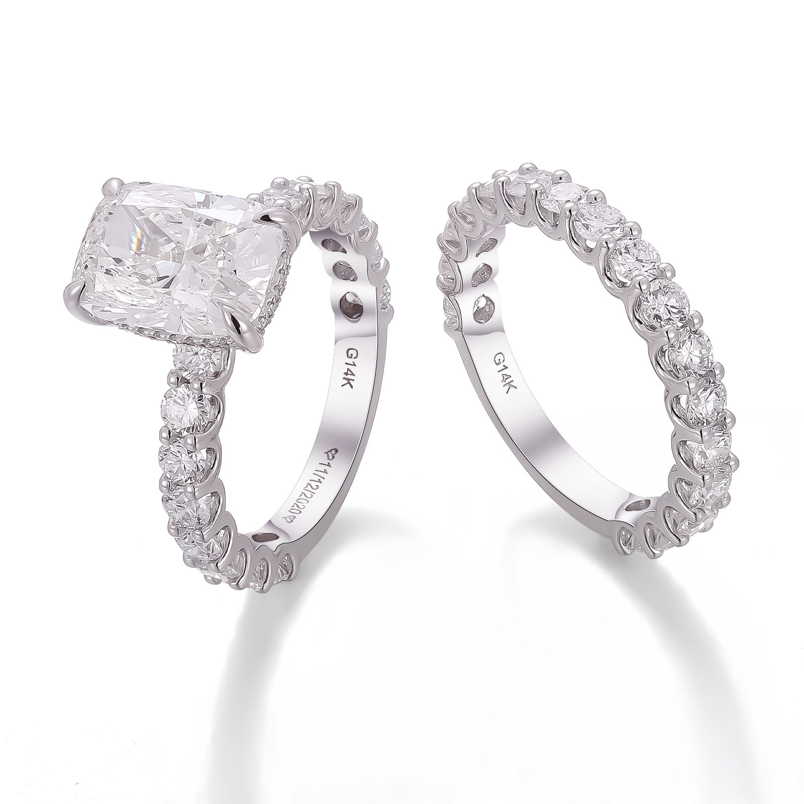 แหวนเพชรแล็บ 10Kgold แท้