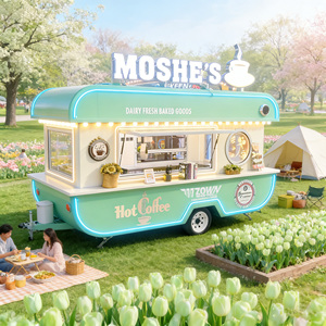 Stainless Steel Mobile Food Truck <b>Trailer</b> with Full Kitchen Equipment for Pizza BBQ Coffee Business - Product Image 1