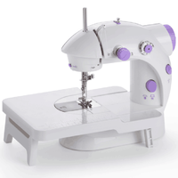 Machine à coudre électrique portable 202 201 pour perruques, mini surjeteuse domestique avec table d'extension manuelle et moteur pour usage domestique