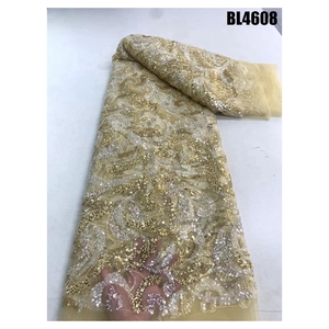 Pizzo netto da ricamo di alta qualità in Australia con ricchi di perline in tessuto di pizzo - Product Image 2