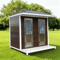 Salle de bain de camping en plein air WC Toilette chimique Panneau composite en acier coloré EPS Préfabriqué Mobile Portable Douches et toilettes portables
