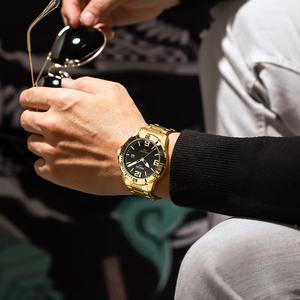 Drioshipping Marque Montre Analogique Personnalisée pour Homme Acier Luxe Étanche Lumineux Date Hommes Montre-Bracelet Montre Pour Hommes - Product Image 6