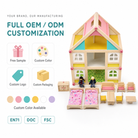 Ensemble de meubles de jeu d'imitation multi-étages durable et créatif pour accessoires DIY, jouet Montessori, logo personnalisé OEM ANNA BECK
