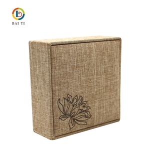 Linen Buddha Bead Box for Jewelry Necklace Pendant Ring Bracelet Brocade with Tassels Embossed Matt Lamination Folders - Product Image 3