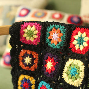 Y-F de margaritas Hippy de color negro, 90x40, funda de cojín para sofá y silla, manta para la abuela - Product Image 5