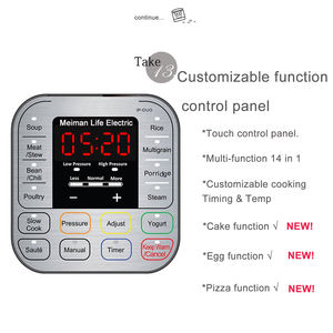 상업용 110v 220V 프로그램 가능한 다기능 사용 6 리터 스테인레스 스틸 전기 압력 밥솥 마이크로 비 스틱 코팅 - Product Image 3