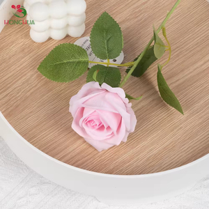 Wholesale High Quality Simulate Long Steam Silk Velvet Pink Red Roses <b>Artificial</b> <b>Flowers</b> for Home Wedding Decoration Party - Product Image 5