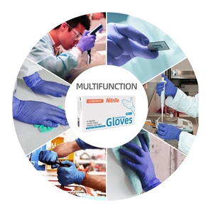Anboson nha sĩ sử dụng 100% tinh khiết <span class=keywords><strong>Latex</strong></span> miễn phí bột dày miễn phí nhiệm vụ nặng nề Găng tay Nitrile dùng một lần - Product Image 6