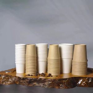 Gobelets en carton personnalisés à paroi simple pour café chaud ou froid, 6oz, 8oz, 9oz, 10oz, 12oz, pour réception de visiteurs, usage unique - Product Image 3