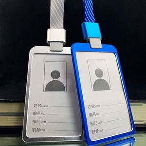 Custom Aluminum Alloy <b>ID</b> Credit Name Card Badge <b>Holder</b> Cover Metal Zinc Alloy Business Card <b>Holder</b> for Company - Product Image 6