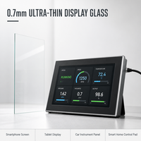 Kaca Elektronik Ultra Tipis Soda Lime 0.7mm untuk Substrat Panel Display dan Lapisan Penutup Grosir