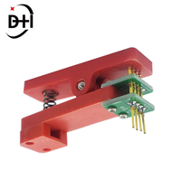 Soporte de prueba con abrazadera para PCB, sonda de programación y grabación, clip de 2.54 mm, 4 pines, individual