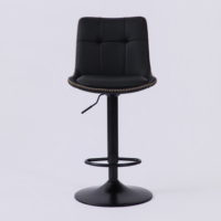 Tabourets de bar modernes en cuir, réglables et pivotants, durables, pour la maison, les bars, les hôtels, les hôpitaux, les salons et les centres commerciaux, avec structure en acier.