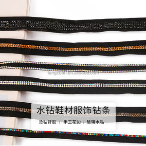 Effacer paillettes carré strass autocollant auto-adhésif cristal bande garniture <span class=keywords><strong>Applique</strong></span> pour mariage décoration de la maison Nail Art fait <span class=keywords><strong>verre</strong></span> - Product Image 3