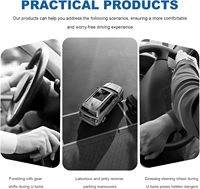 Muchi ABS Balle d'assistance au volant de voiture antidérapante et étanche, accessoire universel de remplacement pour volant de voiture, noir