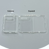 Coque de protection intégrale 2-en-1 de luxe antichoc en acrylique transparent pour téléphone portable pliable avec design à coins arrondis – Vente en gros