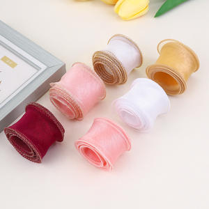 Vente en gros de ruban de polyester fil de queue de poisson ruban magique bricolage bouquet de fleurs matériel d'emballage pour l'art floral et la décoration - Product Image 4