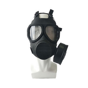 FNJ09 masker wajah penuh darurat, Respirator silikon Anti beracun Gas dengan Gas organik dan tabung Filter uap - Product Image 1