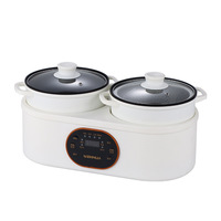 Autocuiseur électrique double cuve en gros, avec cuve de cuisson amovible, multifonctionnel, base chauffante intelligente, 2,1-4L