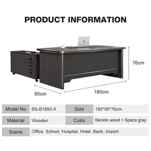 Mesa de oficina moderna <span class=keywords><strong>Escritorio</strong></span> ejecutivo Mesa DE ORDENADOR DE OFICINA Muebles de oficina en forma de L Mesa de ordenador - Product Image 2