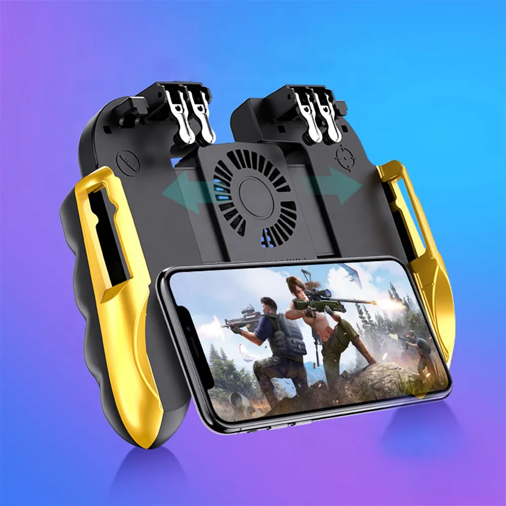 Manette de jeu H9 avec ventilateur, avec Joystick, contrôleur de jeu pour téléphone portable, compatible avec PUBG