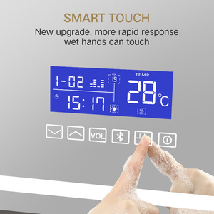 <span class=keywords><strong>Espejo</strong></span> de pared <span class=keywords><strong>con</strong></span> lupa de música de lujo, retroiluminado, Led inteligente, iluminado <span class=keywords><strong>con</strong></span> pantalla de tiempo, electrónico - Product Image 4