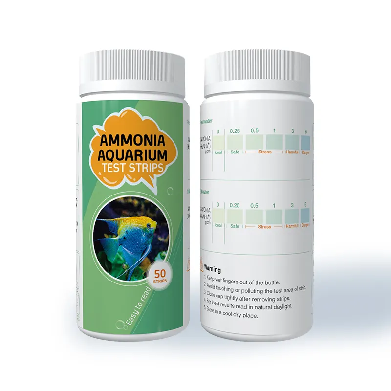 Akvaryum için tatlı su ve % tuzlu su amonyak azot Test şeritleri
