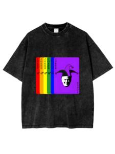 Joker J-okerTrump Realismo absurdo Camisetas Verano 100% Algodón Hombro caído Cuello redondo Peso pesado Lavado ácido - Product Image 4