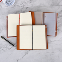 Vente en gros petit carnet de voyage rechargeable en cuir A6 pour la prise de notes