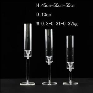 เชิงเทียนอะคริลิคใส3ชุดอุปกรณ์ตกแต่งโต๊ะงานแต่งงานอุปกรณ์งานปาร์ตี้เชิงเทียนอะคริลิค - Product Image 1