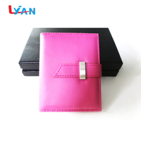 Porte-passeport en cuir PU rose avec logo personnalisé et bouton-pression, portefeuille de voyage pour documents, vente en gros