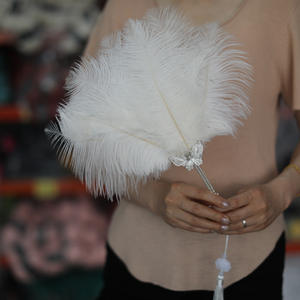 Éventail en plumes d'<span class=keywords><strong>autruche</strong></span> de petite taille en vente en gros Catwalk Photo Live Cheongsam Photo Shoot Stage Performance Props Fan - Product Image 3