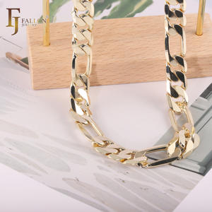 54120044 10.3 מ "מ רוחב fj fallon תכשיטי אופנה איטלקית שרשראות [רחב> 9 מ" מ] בציפוי פליז זהב 14 קראט מבוסס - Product Image 2